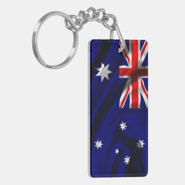 Australia Flag Fabric Key Ring (Front Left)