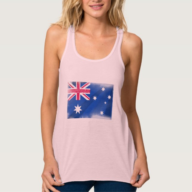 Australia Flag Fadeout Singlet (Front)