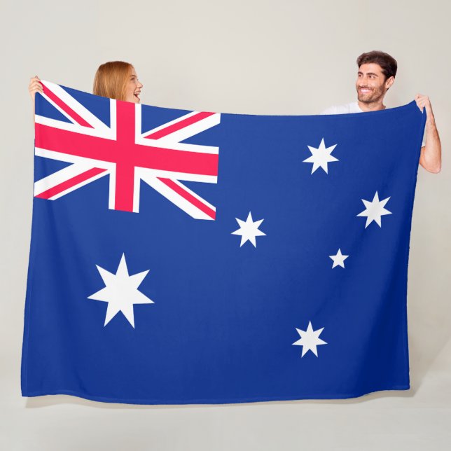 Australia Flag Fleece Blanket (In Situ)