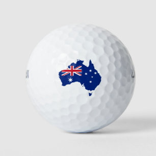 Australia flag golf balls