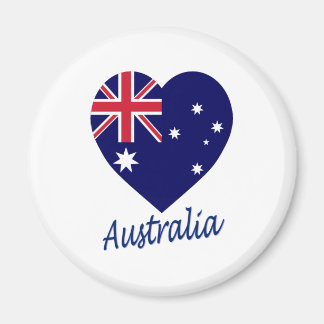 Australia Flag Heart Magnet