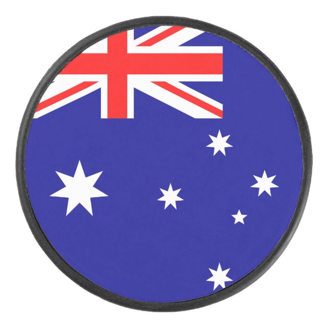 Australia Flag Hockey Puck (Front)