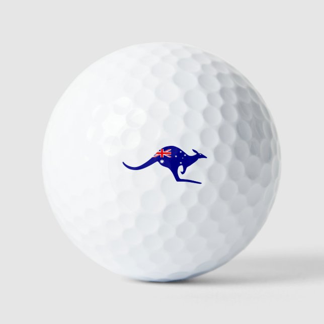 Australia Flag Kangaroo Golf Balls (Front)