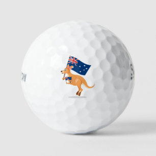 Australia Flag Kangaroo Golf Balls