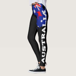 Australia Flag Kangaroo Women Leggings