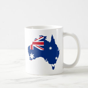 australia flag map coffee mug