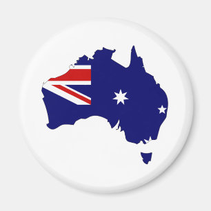 Australia Flag Map full size Magnet