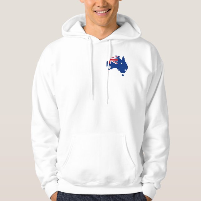 australia flag map hoodie (Front)