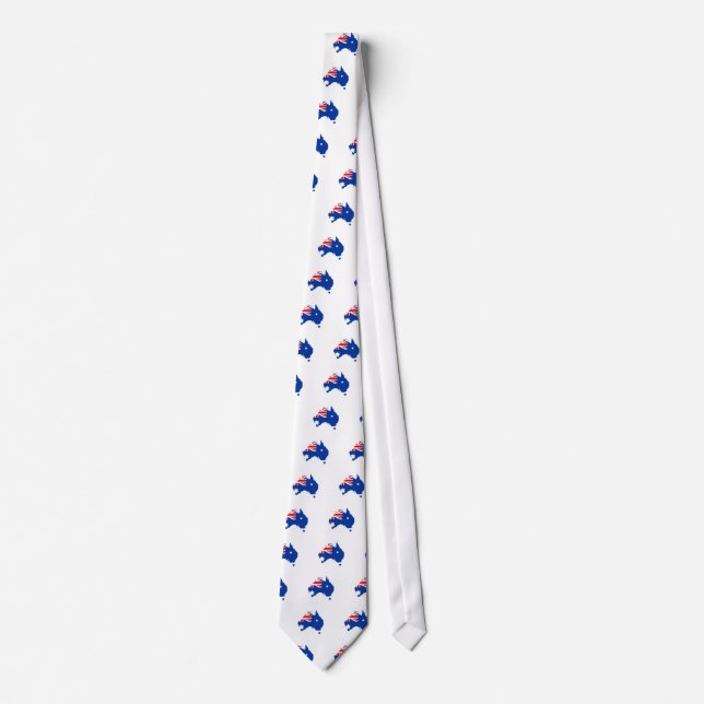 australia flag map.jpg tie (Front)