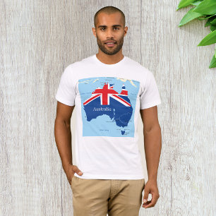 Australia Flag Map Silhouette T-Shirt