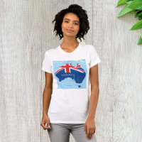Australia Flag Map Silhouette