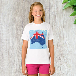 Australia Flag Map Silhouette T-Shirt