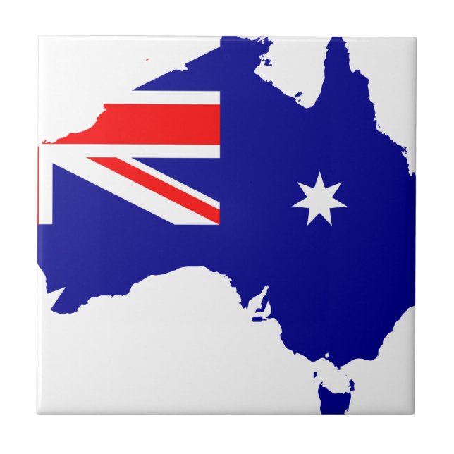 Australia Flag Map Tile (Front)