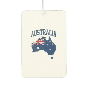 Australia Flag Map Vintage Distressed Graphic_1 Car Air Freshener