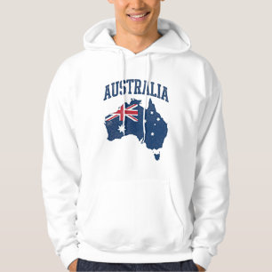 Australia Flag Map Vintage Distressed Graphic_1 Hoodie