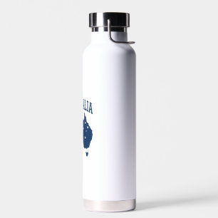 Australia Flag Map Vintage Distressed Graphic_1 Water Bottle