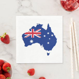 Australia flag napkin