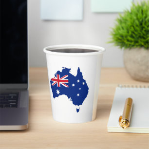 Australia flag paper cups