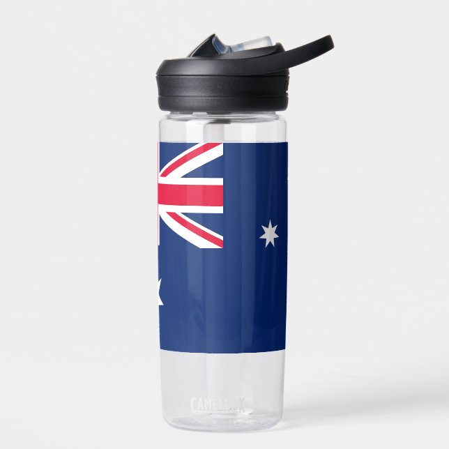 Australia Flag Patriotic Australian National Pride Water Bottle (Left)