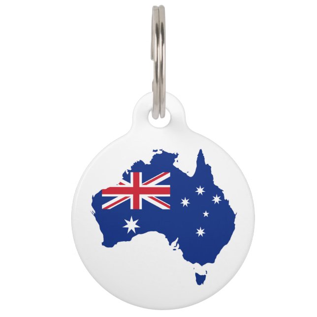 Australia flag pet tag (Front)