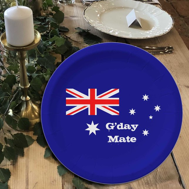 Australia flag plates, party, birthday /sports paper plate (Creator Uploaded)