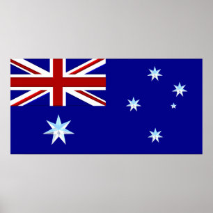 Australia Flag Poster in Chrome (1)