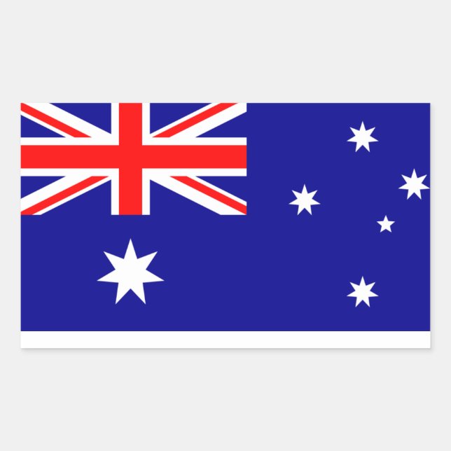 Australia flag rectangular sticker (Front)