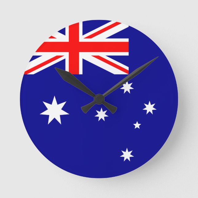 Australia Flag Round Clock (Front)