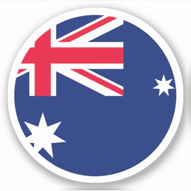 Australia Flag Round Sticker (Front)