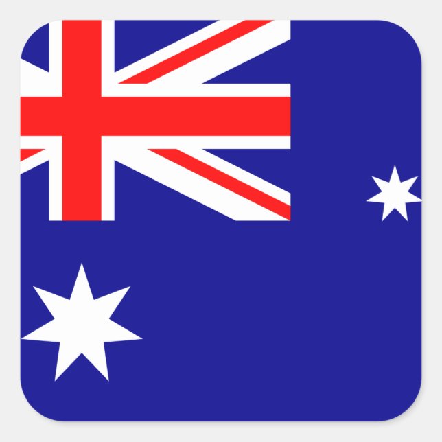 Australia Flag Square Sticker (Front)