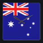 Australia Flag Square Wall Clock<br><div class="desc">Australia Flag</div>