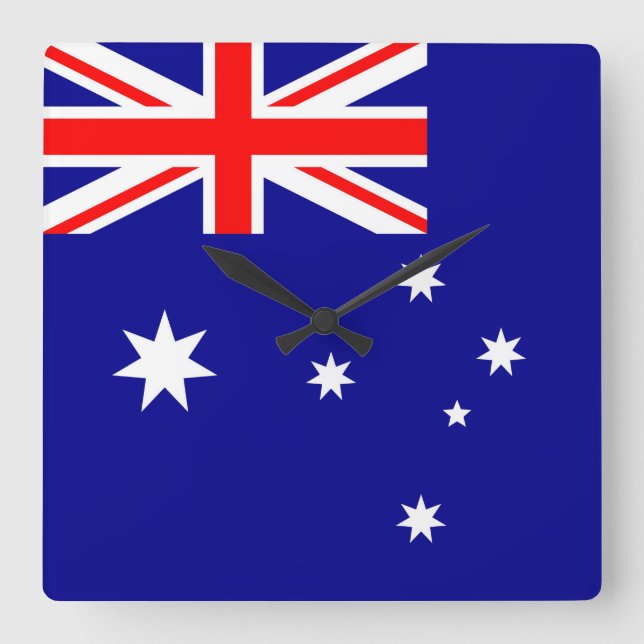 Australia Flag Square Wall Clock (Front)