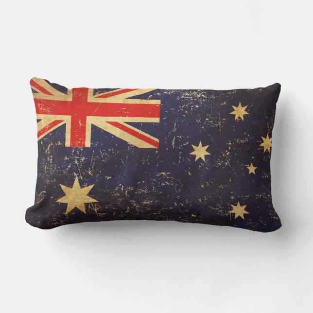 Australia Flag Vintage Design Lumbar Cushion (Front)