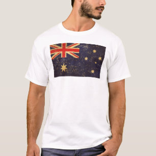 Australia Flag Vintage Design Men's White T-Shirt