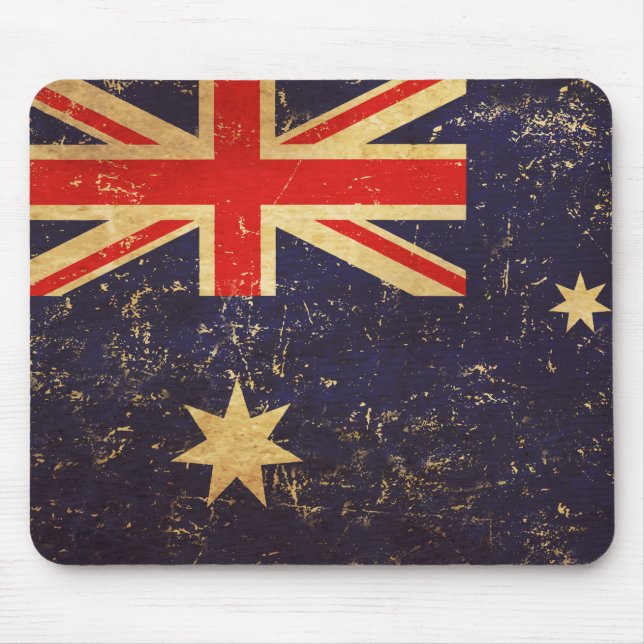 Australia Flag Vintage Design Mouse Pad (Front)