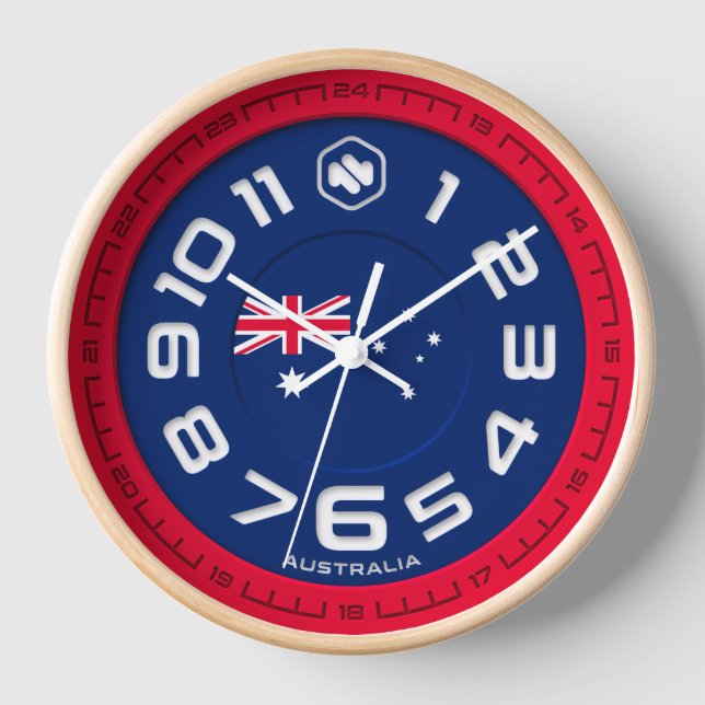 Australia Flag Wall Clock (Front)