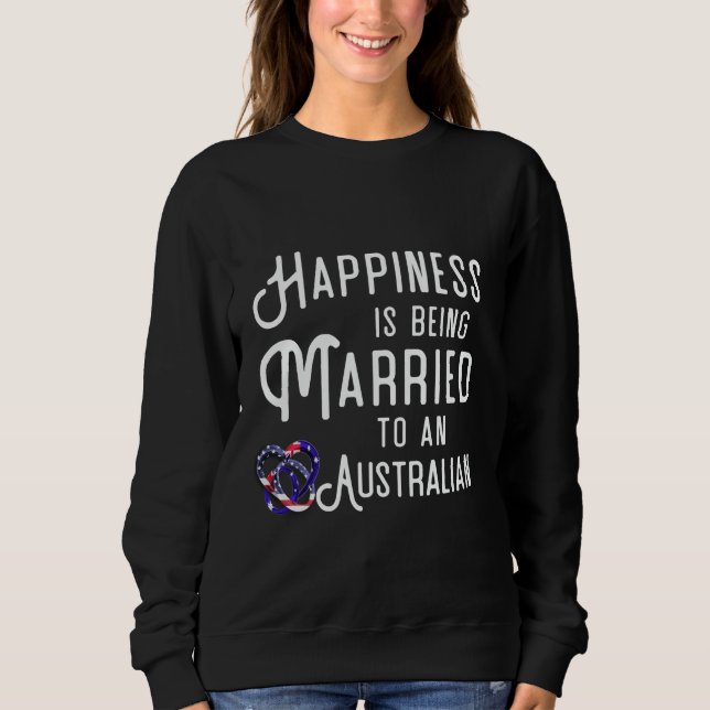 Australia Flag Wedding Anniversary Engagement Aust Sweatshirt (Front)
