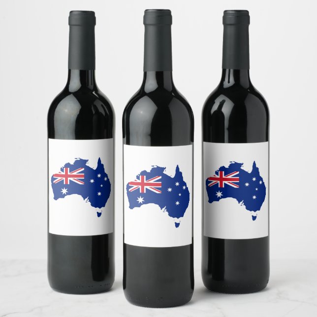 Australia flag wine label (Bottles)