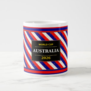 Australia Football Fan Flag Colours Stripe Pattern Large Coffee Mug