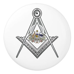 Australia freemasonry sign ceramic knob