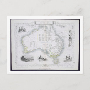 Australia, from a Series of World Maps published b Postcard