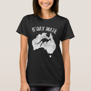 Australia G Day Mate   Kangaroo Australian Symbol T-Shirt