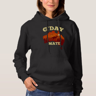 Australia G'Day Mate   Australian Flag Aussie Map Hoodie