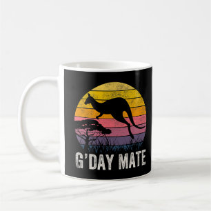 Australia G'day Mate Funny Kangaroo Australian Sym Coffee Mug
