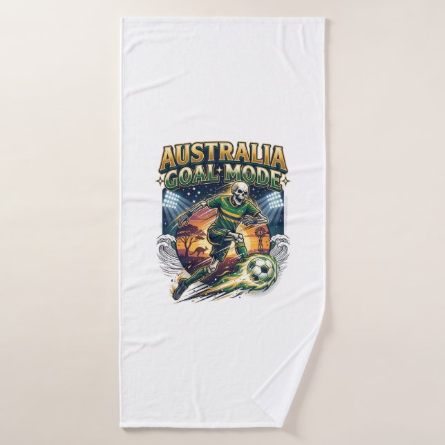 Australia Goal Mode Skeleton Striker Nations Stree Bath Towel (Bath Towel)