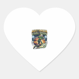 Australia Goal Mode Skeleton Striker Nations Stree Heart Sticker