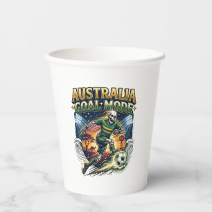 Australia Goal Mode Skeleton Striker Nations Stree Paper Cups