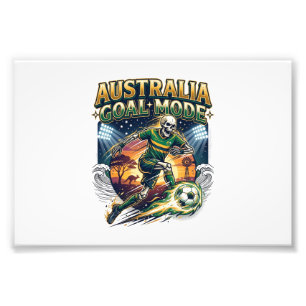 Australia Goal Mode Skeleton Striker Nations Stree Photo Print