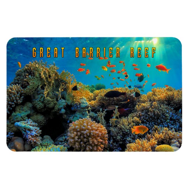 Australia Great Barrier Reef stylised Magnet (Horizontal)