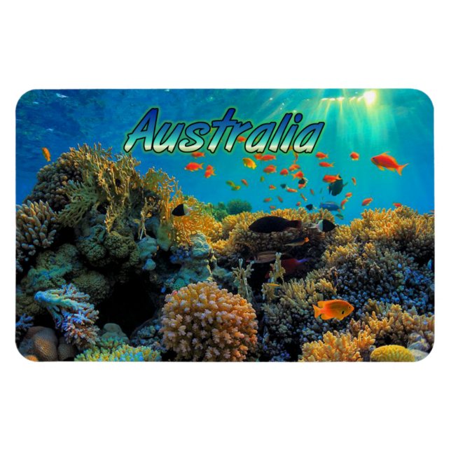 Australia Great Barrier Reef stylised Magnet (Horizontal)